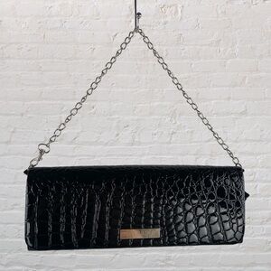 RARE Lise Watier Black Vegan Leather Handbag - Like New!